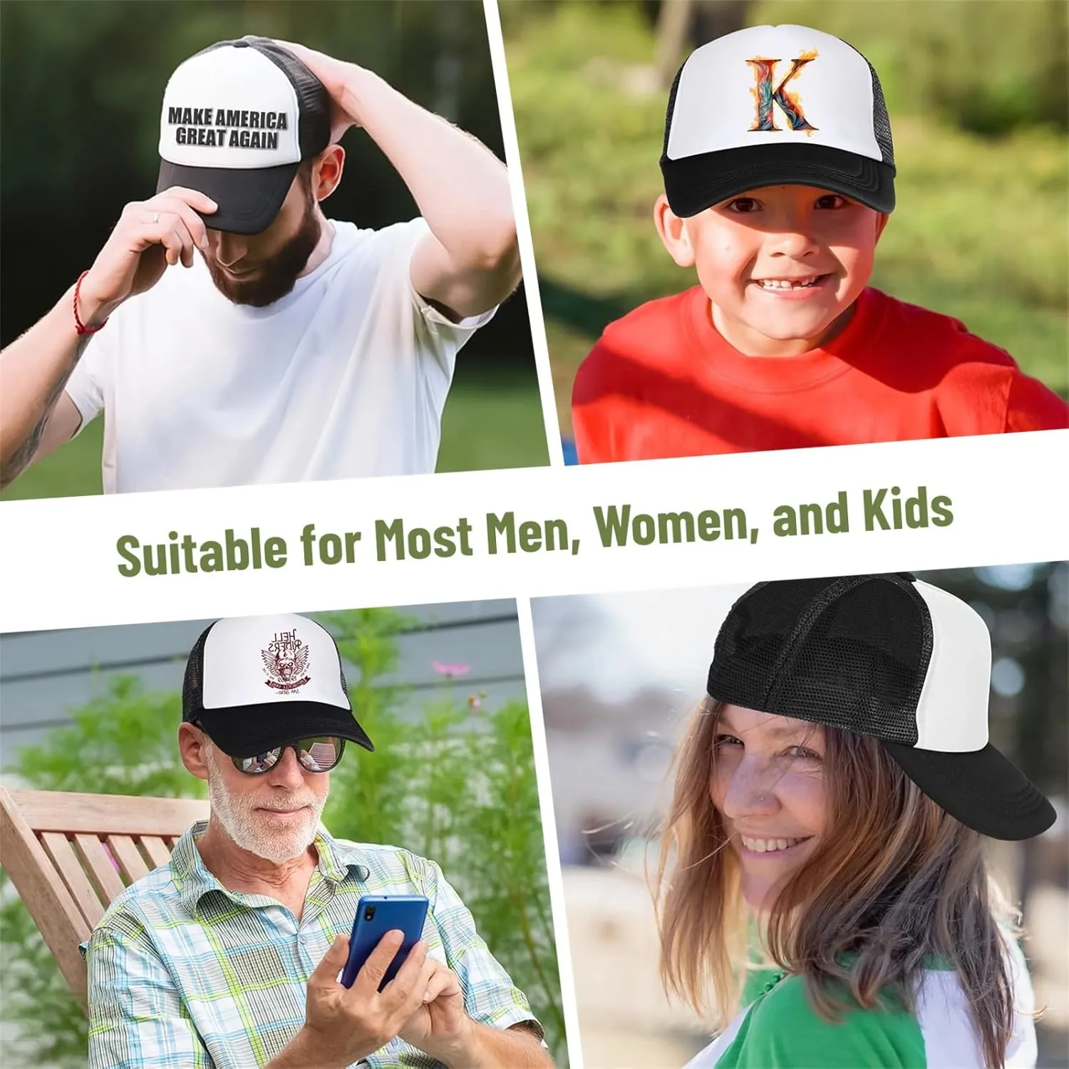 10 PCS Sublimation Blank Trucker Hats, Plain Baseball Caps with Adjustable Back Strap Unisex Mesh Caps for Men and Women DIY