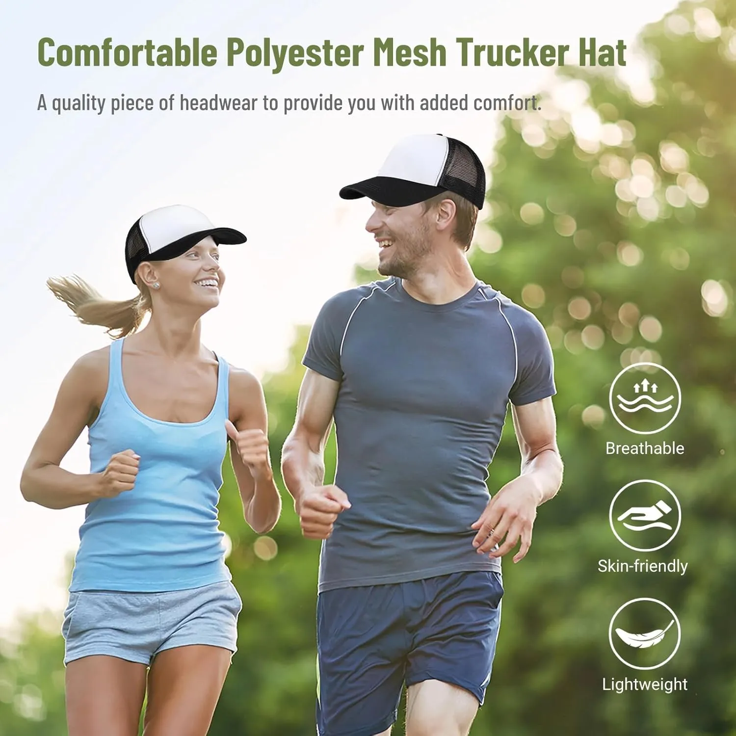 10 PCS Sublimation Blank Trucker Hats, Plain Baseball Caps with Adjustable Back Strap Unisex Mesh Caps for Men and Women DIY