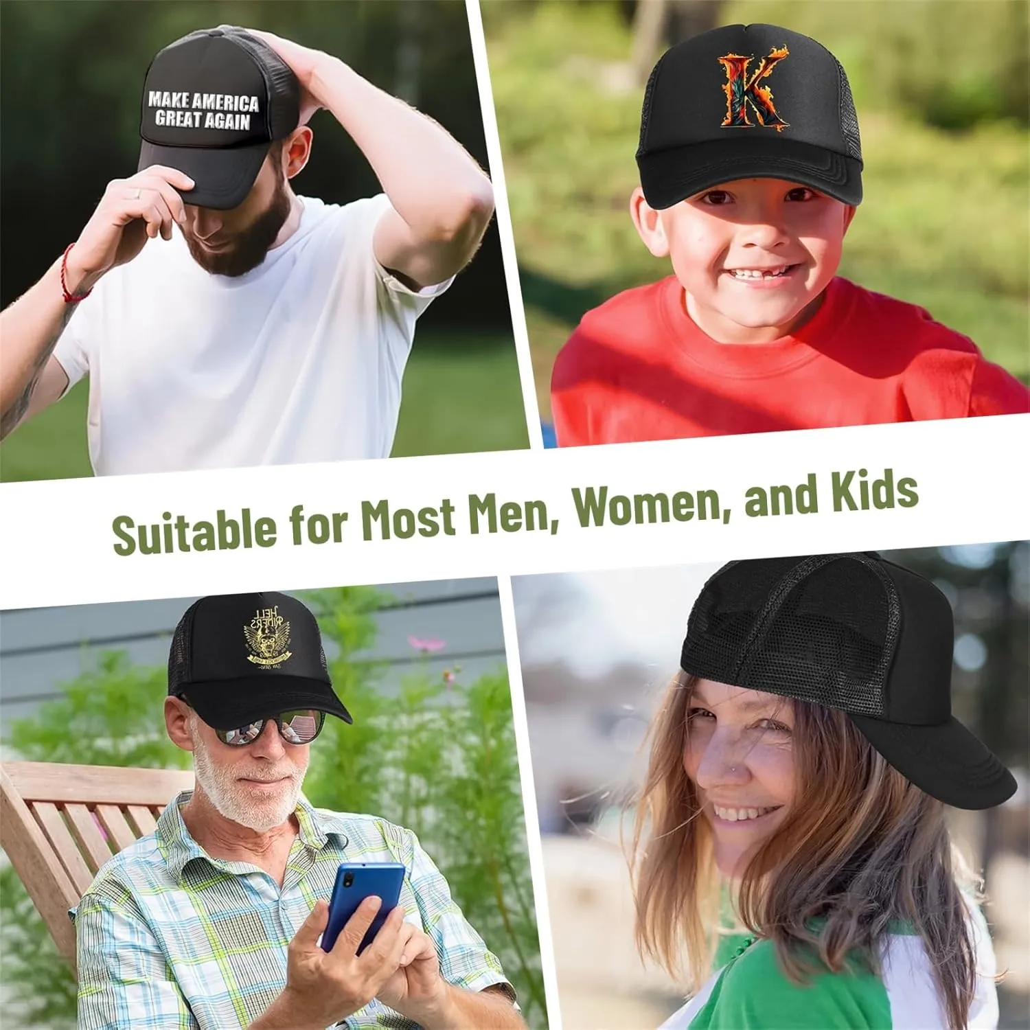 10 PCS Sublimation Blank Trucker Hats, Plain Baseball Caps with Adjustable Back Strap Unisex Mesh Caps for Men and Women DIY