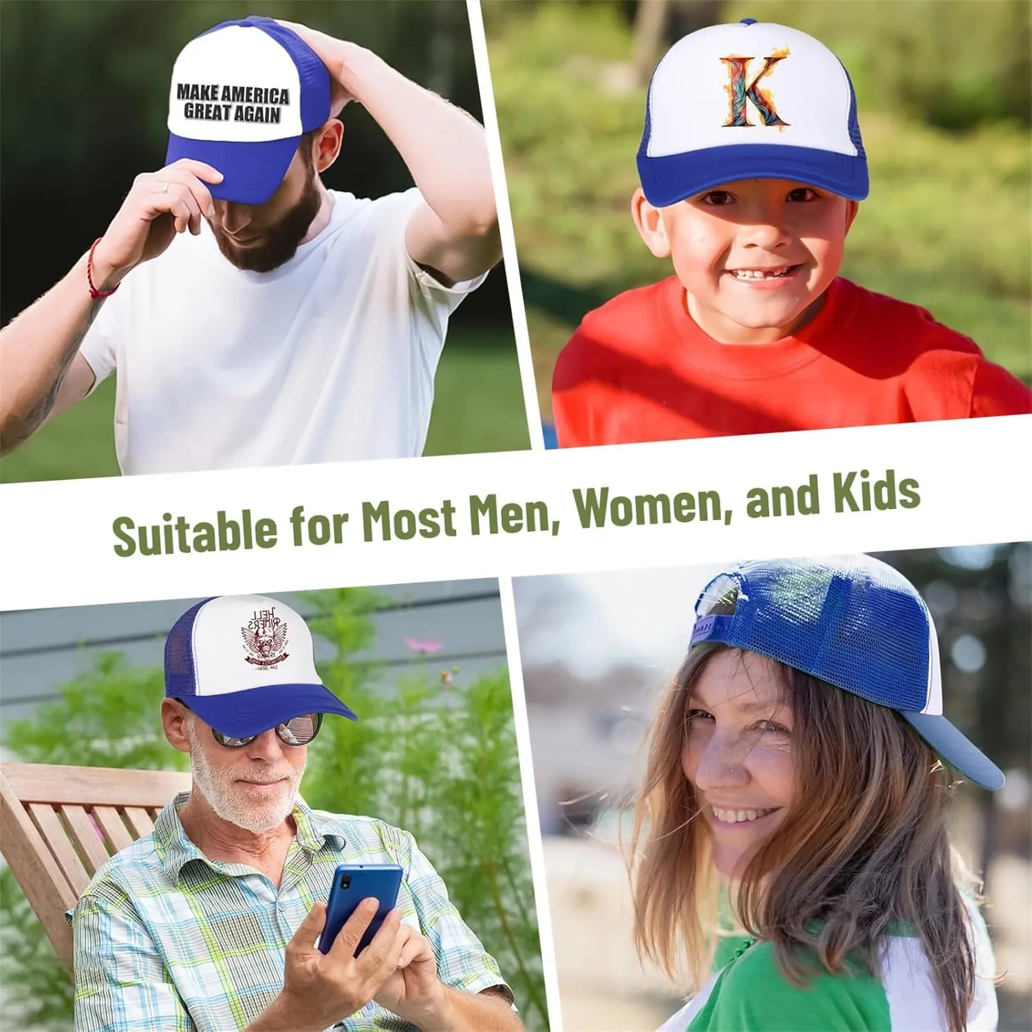 10 PCS Sublimation Blank Trucker Hats, Plain Baseball Caps with Adjustable Back Strap Unisex Mesh Caps for Men and Women DIY