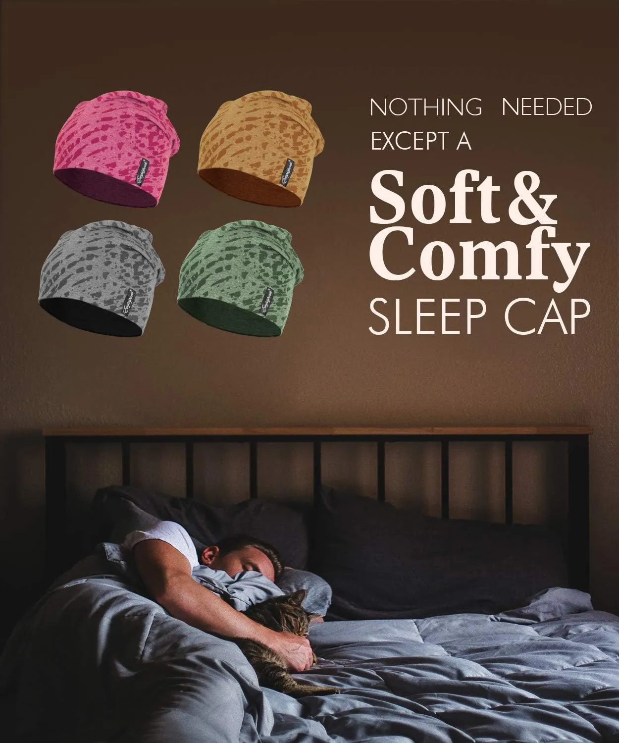 10" Multifunctional Soft Fashion Lightweight Beanies Hats, Cooling Running Skull Cap Helmet Liner Sleep Caps