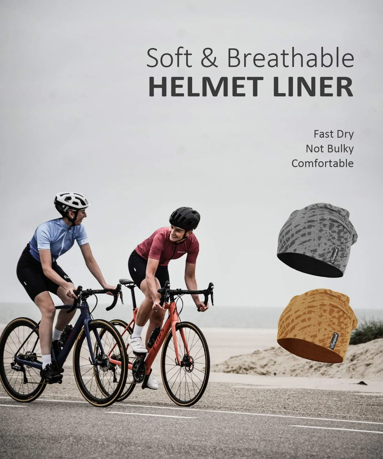 10" Multifunctional Soft Fashion Lightweight Beanies Hats, Cooling Running Skull Cap Helmet Liner Sleep Caps