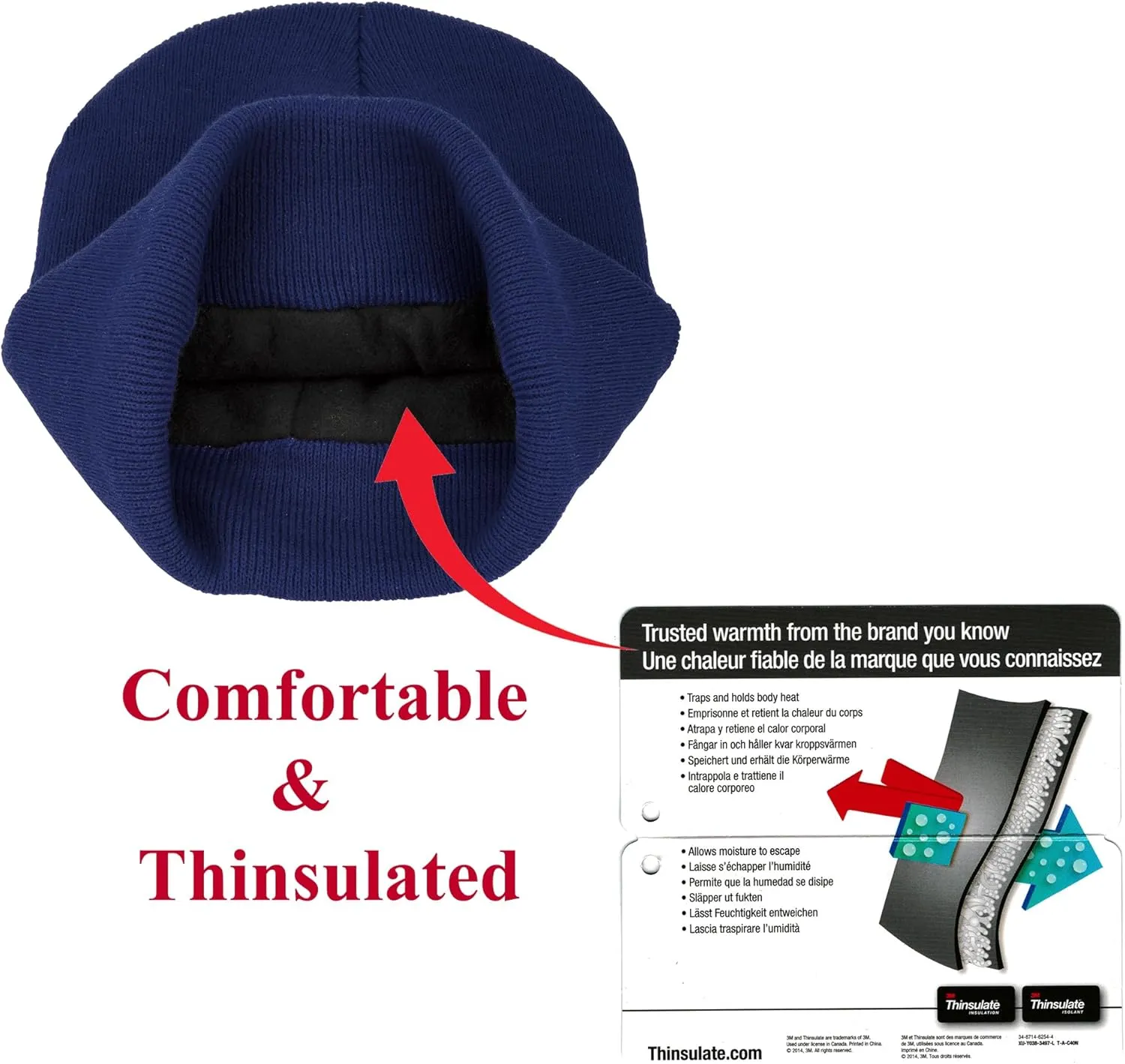 3M Thinsulate Women Men Unisex Knitted Thermal Winter Cap Casual Beanies