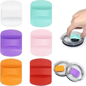 6 Pack Magnetic Slider Replacement, Compatible with Yeti 10 oz 14oz 16 oz 20 oz 26 oz 30 oz Magnetic Lids (Purple White Red Orange Teal Pink)