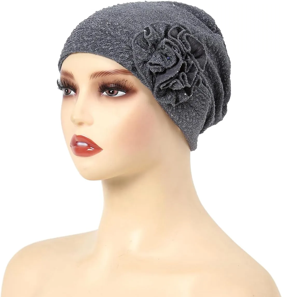 AZJ Women Chemo Turban Headwear Slouchy Chemo Cap for Women Soft Cancer Hats Beanie Hats