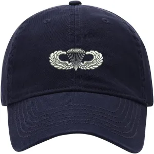 Baseball Caps Men Army Airborne Paratrooper Wings Embroidered Dad Hat Washed Cotton Adjustable Embroidery Caps