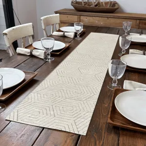 Camden Table Runner | Beige - Premium Vinyl Mat