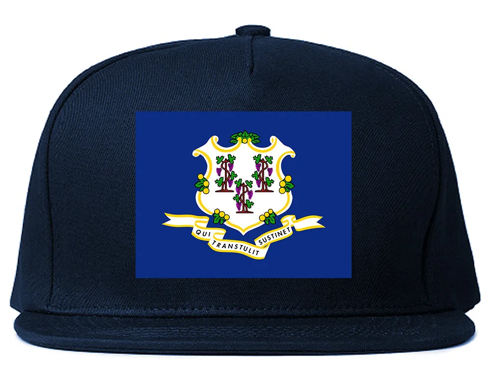 Connecticut State Flag CT Chest Mens Snapback Hat
