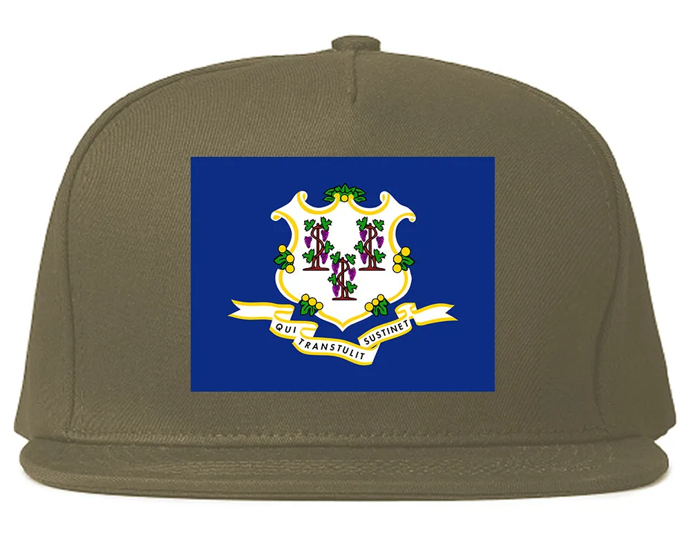 Connecticut State Flag CT Chest Mens Snapback Hat
