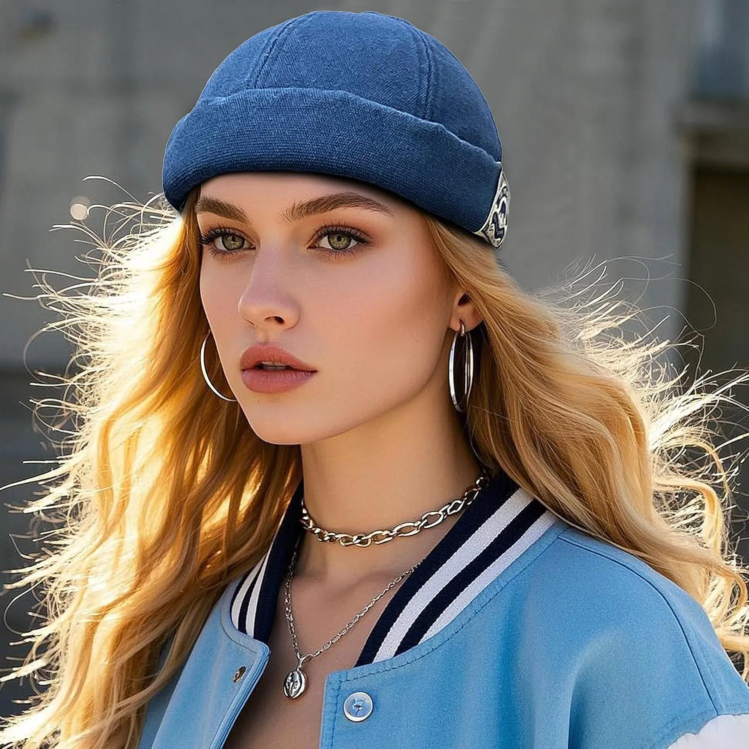 Croogo Brimless Docker Cap - Rolled Cuff Harbour Hat Unisex Skull Sailor Fisherman No Visor Cool Beanie Watch Cap