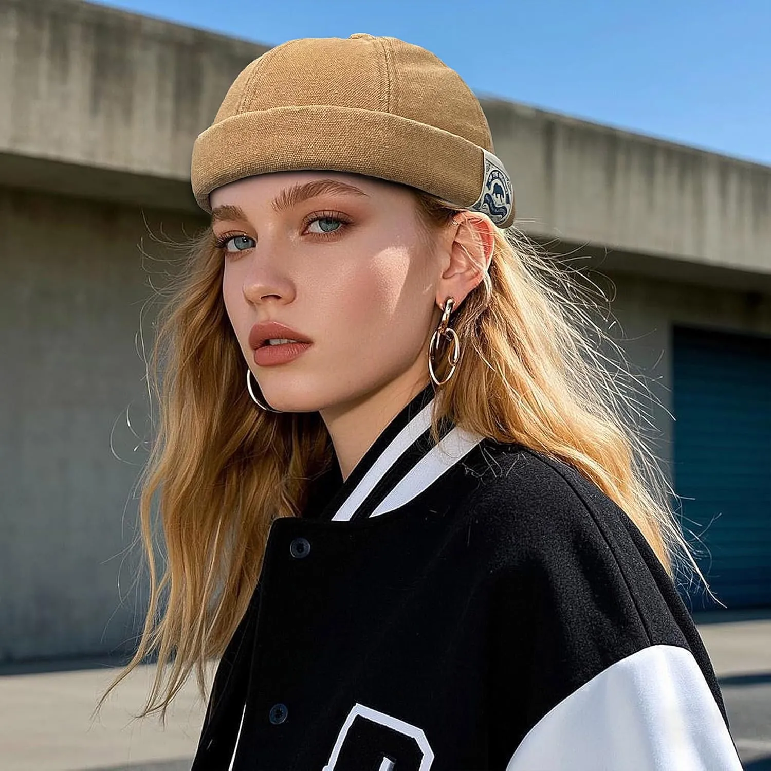 Croogo Brimless Docker Cap - Rolled Cuff Harbour Hat Unisex Skull Sailor Fisherman No Visor Cool Beanie Watch Cap