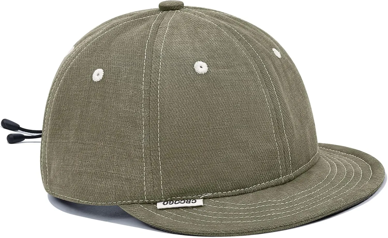 Croogo Short Brim Baseball Cap Flat Trucker Hat Adjustable Sun Hat Soft Brim Dad Hats Running Golf Caps Short Bill Hiphop Cap