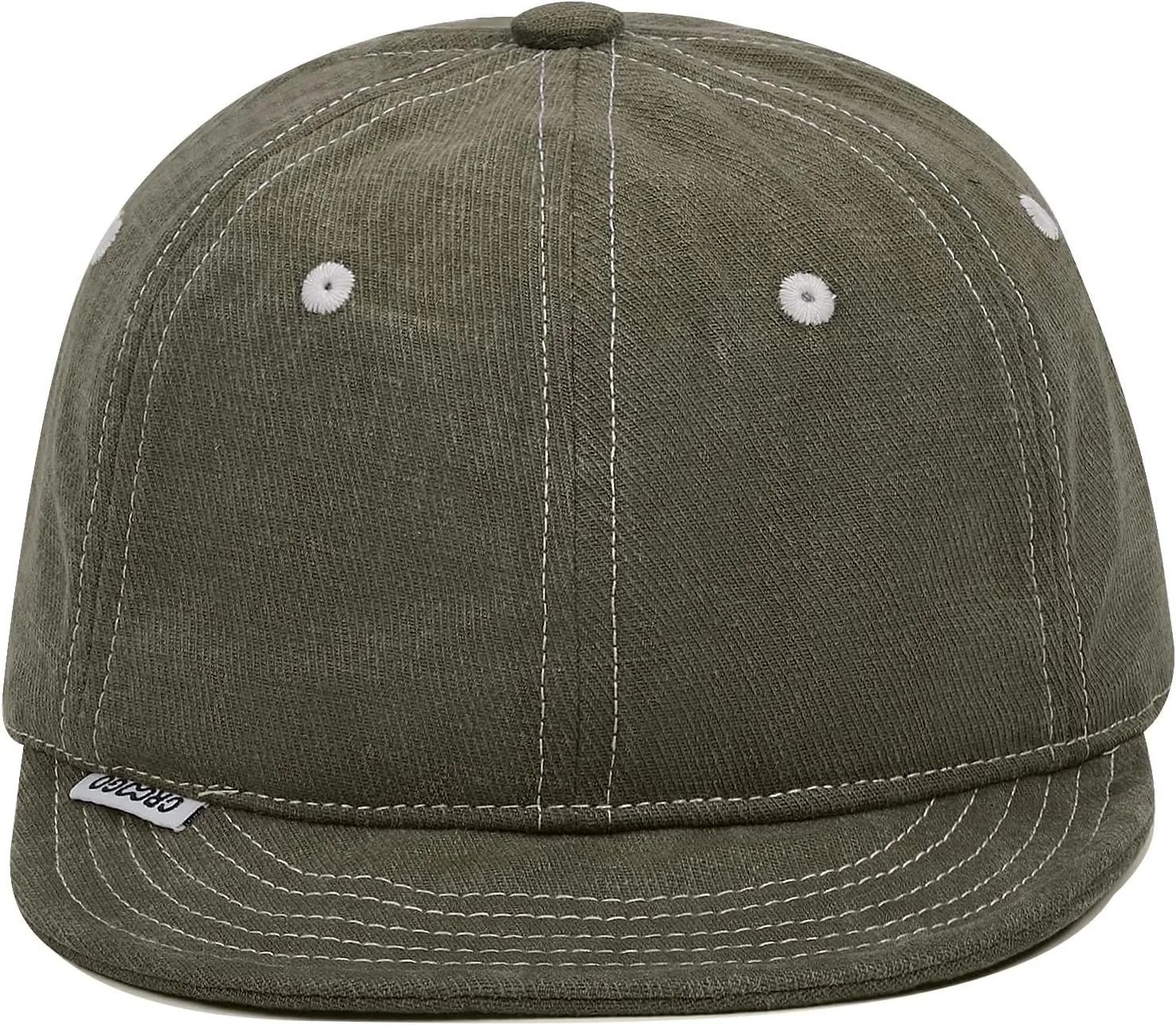 Croogo Short Brim Baseball Cap Flat Trucker Hat Adjustable Sun Hat Soft Brim Dad Hats Running Golf Caps Short Bill Hiphop Cap