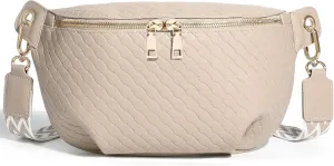 Crossbody Sling Bag Purse for Women - Small Chest Fanny Pack Trendy Travel Faux Leather Cross Body Bags with Adjustable Strap