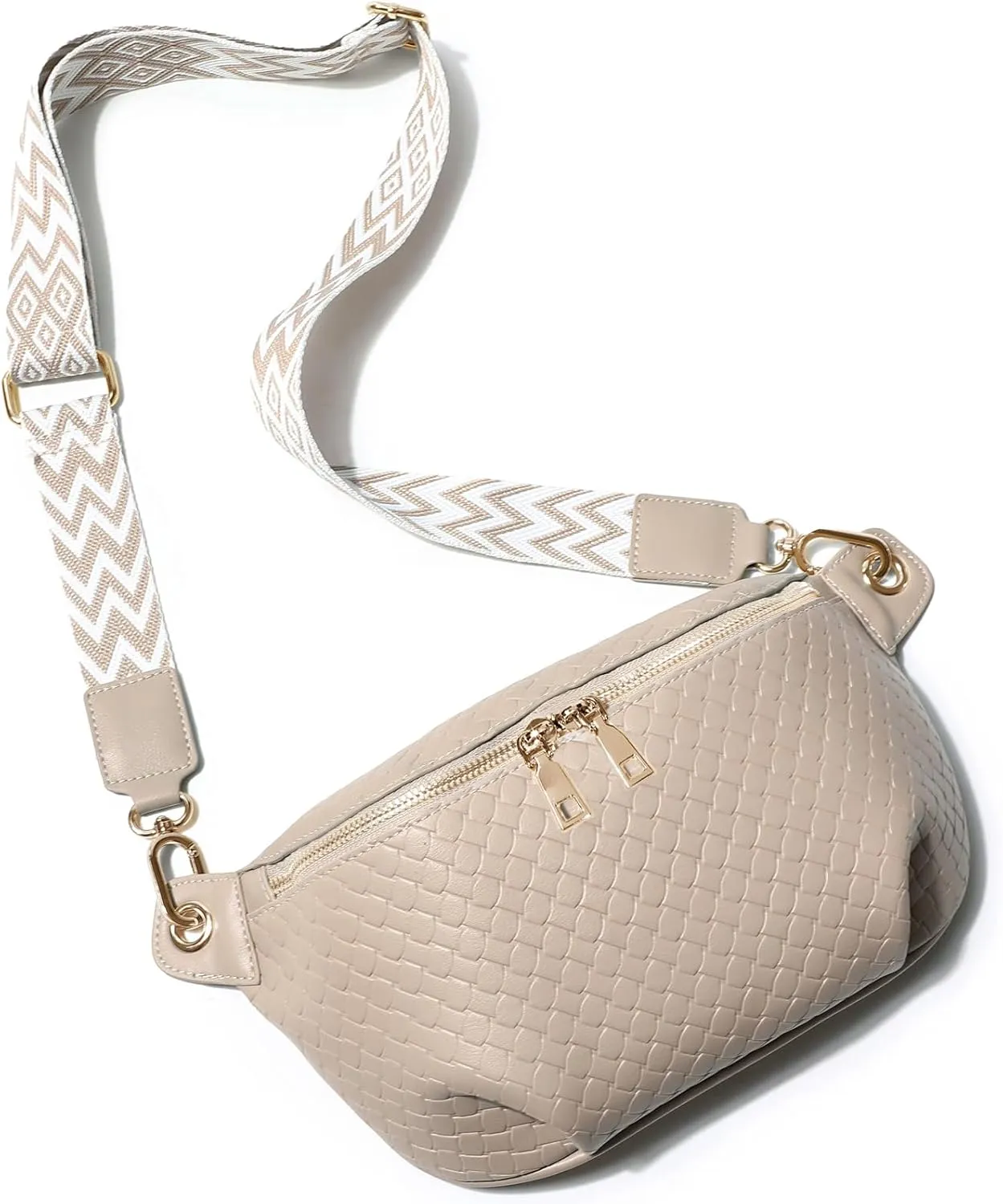 Crossbody Sling Bag Purse for Women - Small Chest Fanny Pack Trendy Travel Faux Leather Cross Body Bags with Adjustable Strap