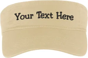Custom Visor Hat Embroider Your Own Text Customized Adjustable Fit Men Women Visor Cap