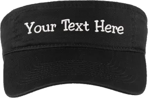 Custom Visor Hat Embroider Your Own Text Customized Adjustable Fit Men Women Visor Cap