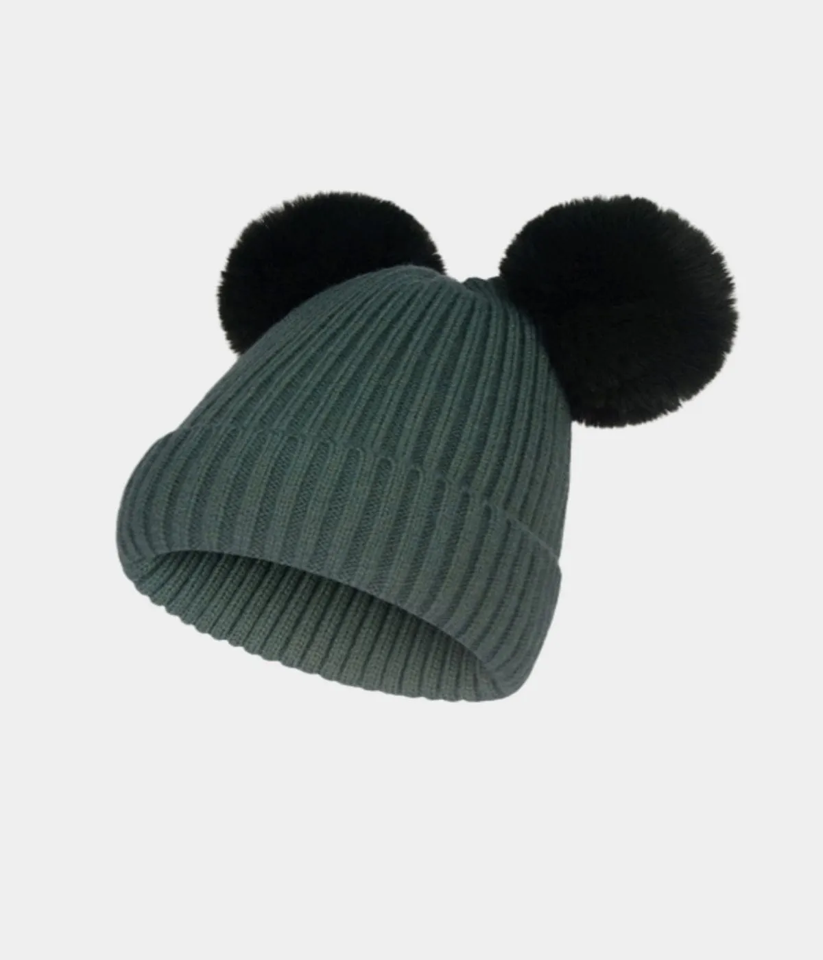 DOUBLE POMPOM BEANIE.