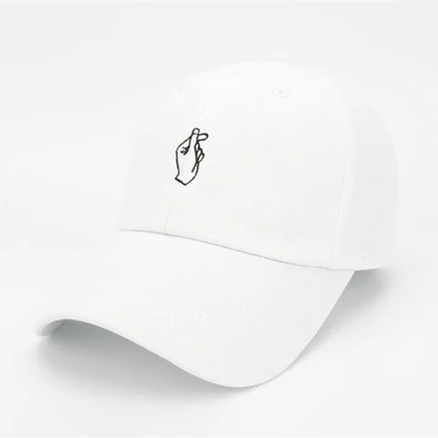 Fashion Cotton Hand Rose OK Love Gestures Finger Snapback Hats Caps Baseball Caps For Men Women Adjustable Adult Cap