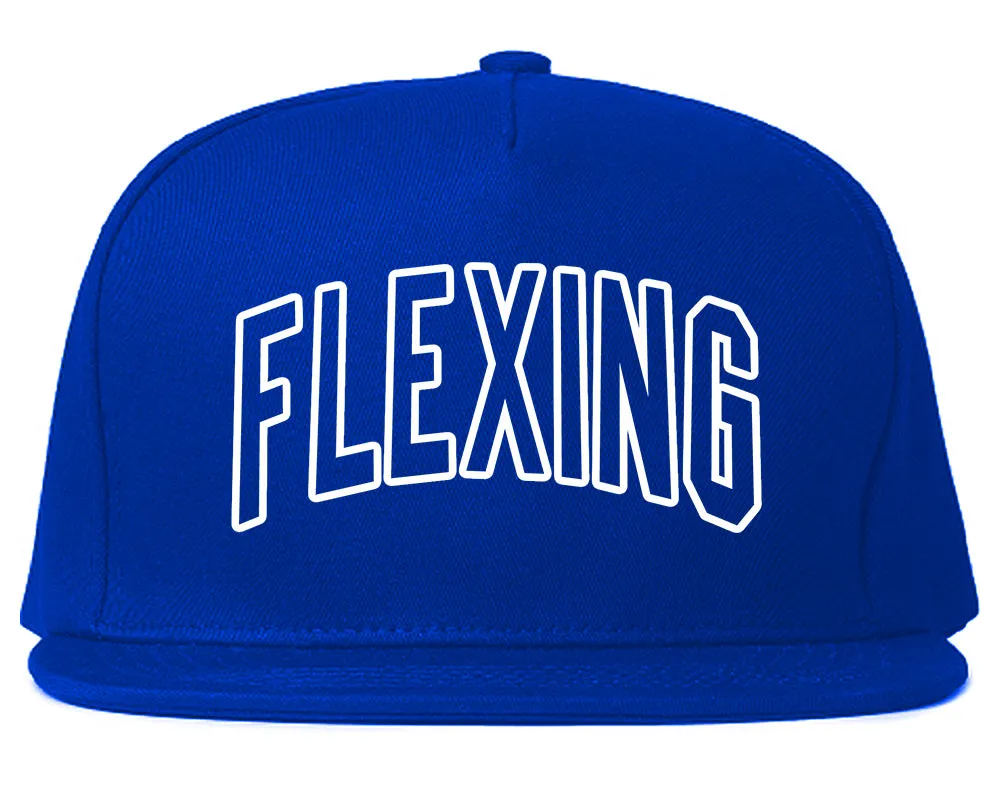 Flexing Outline Mens Snapback Hat