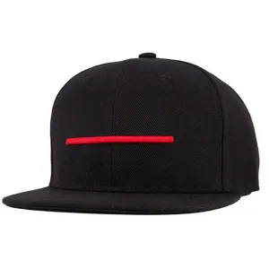 Hip Hop Red Line Embroidery Baseball Snapback Cap