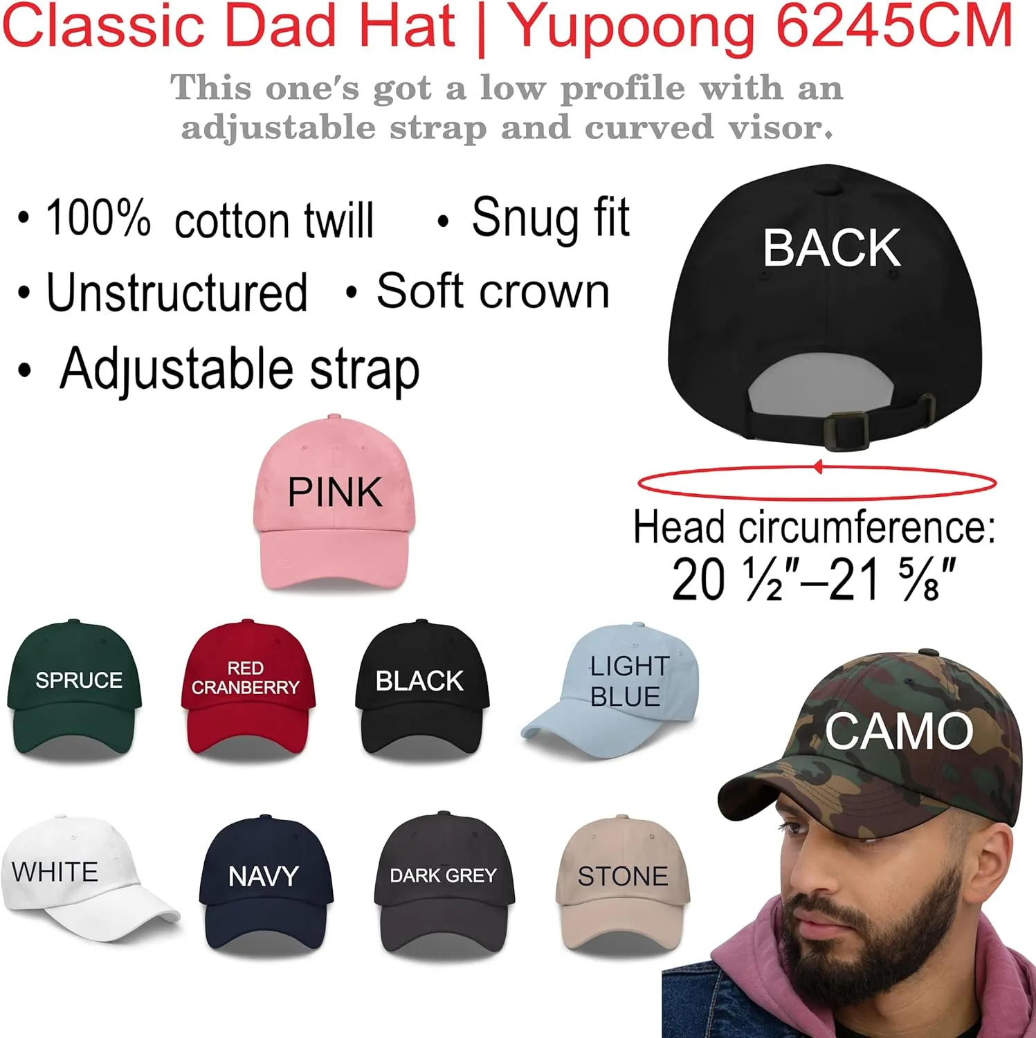 Hunny Bear Honey Bee Pooh Baseball Cap Dad Hat for Men Women