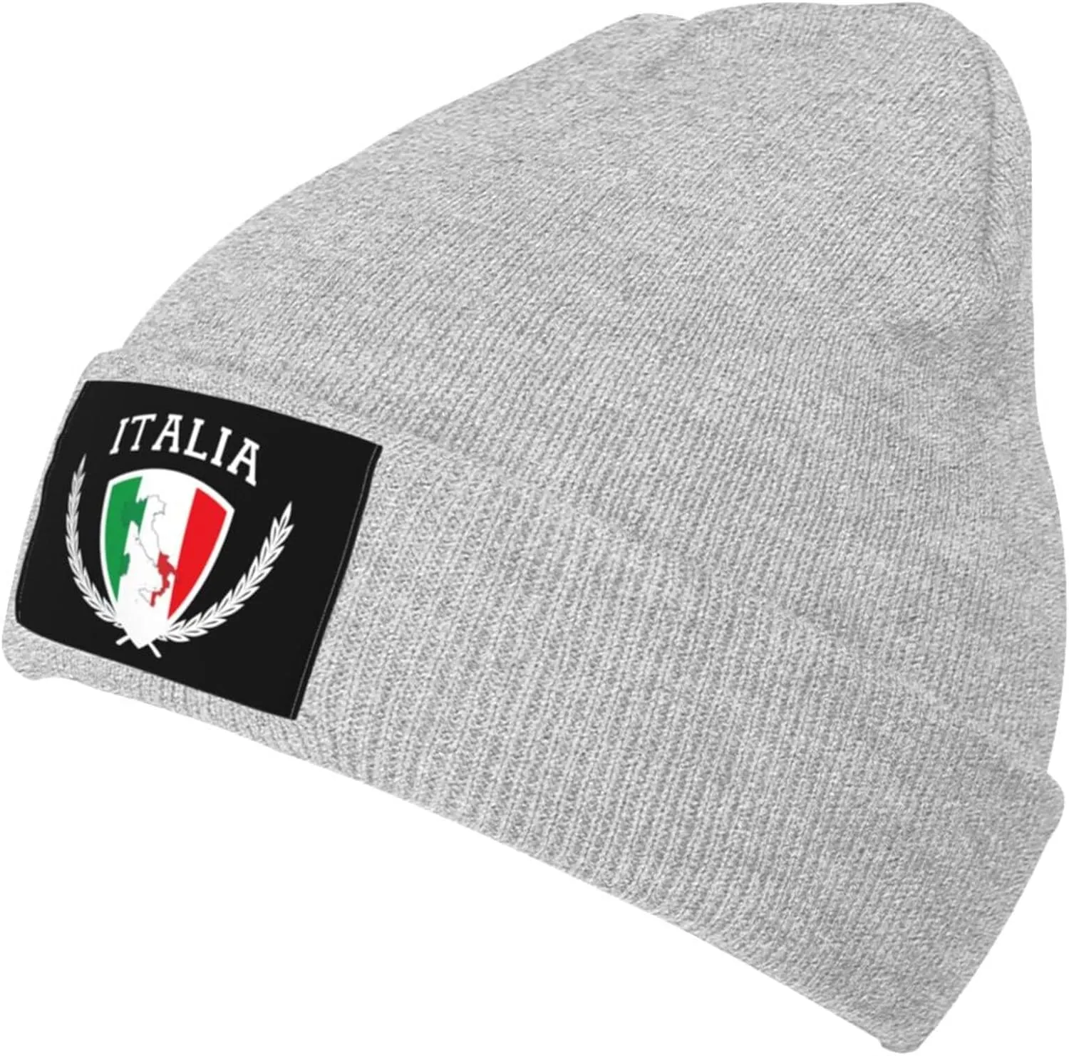 Italia Italy Italian Flag Knit Beanie Winter Hats for Men and Women Knitted Cuffed Skull Cap Acrylic Daily Beanie Hat
