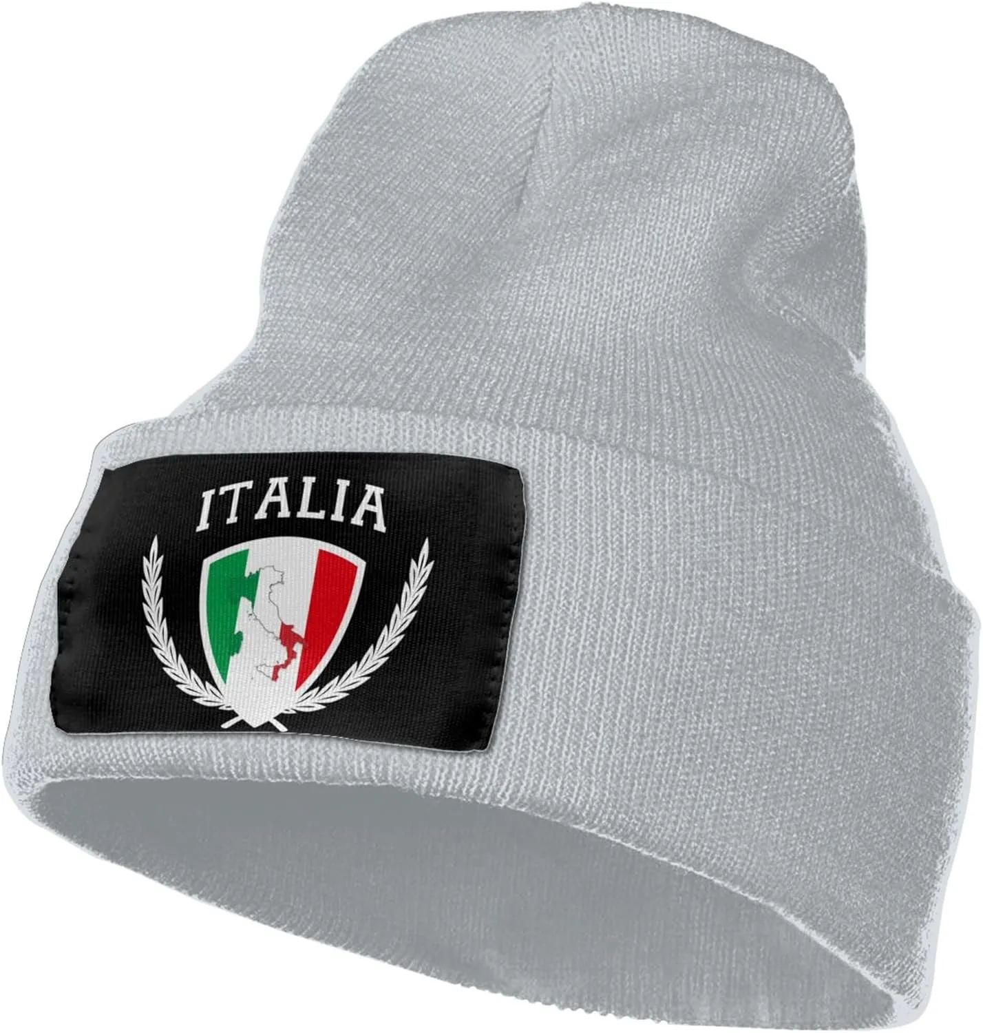 Italia Italy Italian Flag Knit Beanie Winter Hats for Men and Women Knitted Cuffed Skull Cap Acrylic Daily Beanie Hat