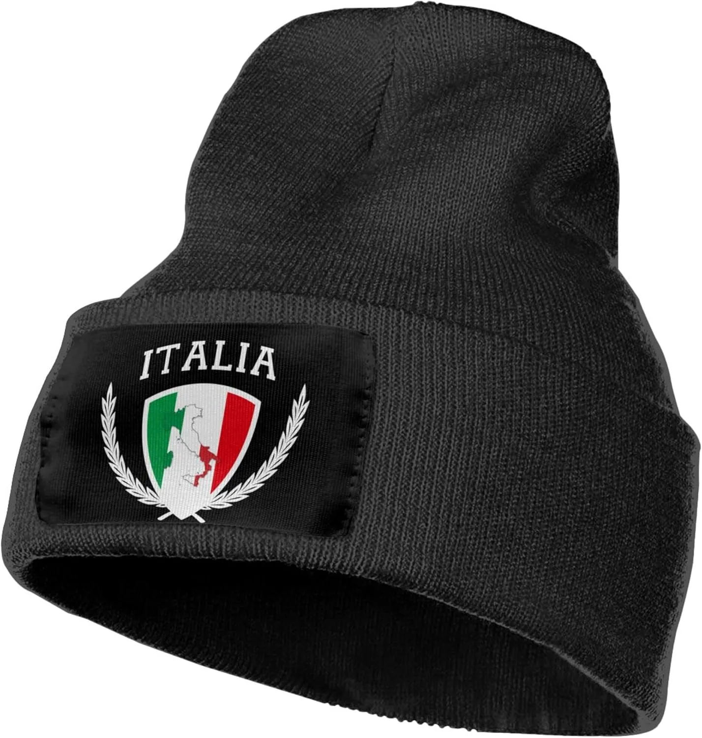Italia Italy Italian Flag Knit Beanie Winter Hats for Men and Women Knitted Cuffed Skull Cap Acrylic Daily Beanie Hat