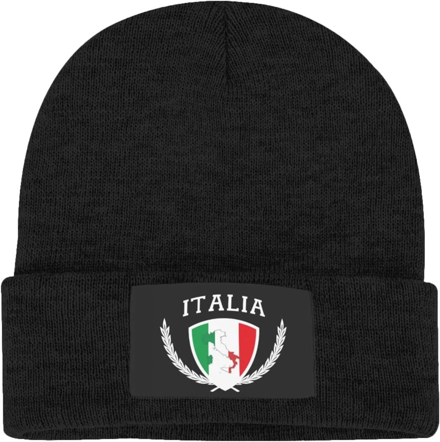 Italia Italy Italian Flag Knit Beanie Winter Hats for Men and Women Knitted Cuffed Skull Cap Acrylic Daily Beanie Hat