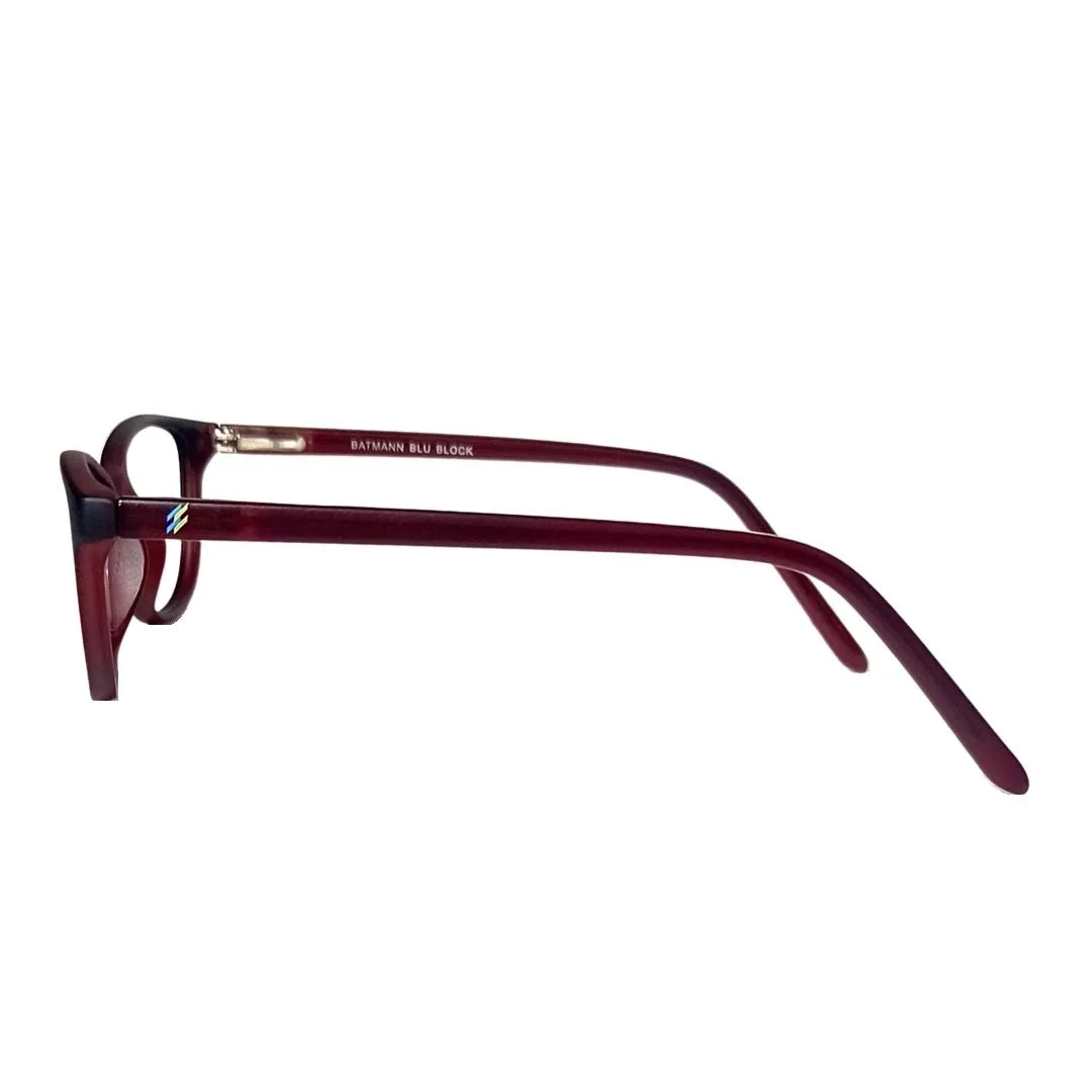 Jubleelens - Dark Red Full Rim Cat-Eye Eyeglasses for Kids (56803 )