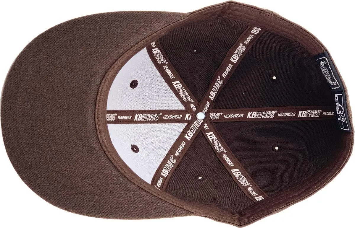 KBETHOS Original 6 Panel Flat Brim True-Fit Fitted Cap