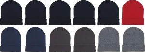 Kids Winter Beanies, 12 Pack Warm Cold Weather Hats Boys Girls Children