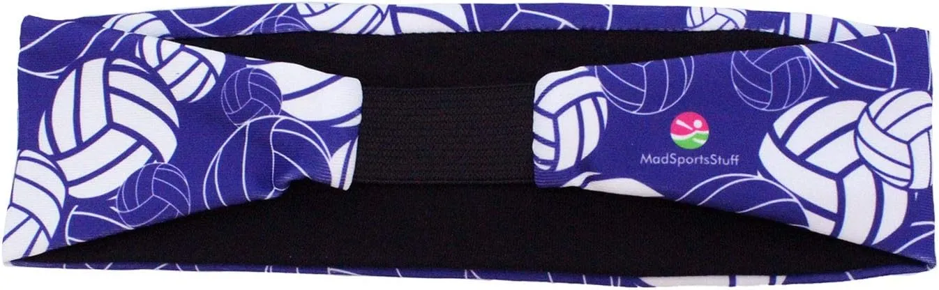 MadSportsStuff Crazy Volleyball Headband with Volleyball Logos