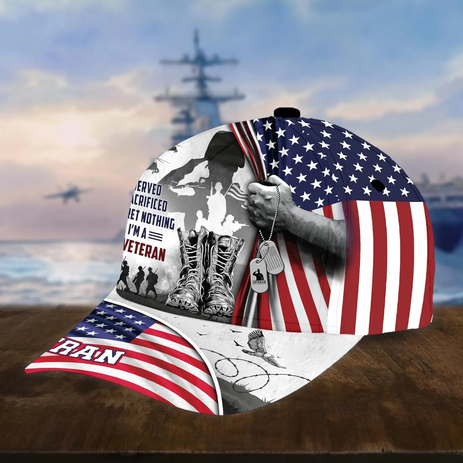 Military Caps for Men Veteran Baseball Caps US Veteran Hat Eagle Crest Military Hats Patriotic Baseball Cap Gift for Veteran