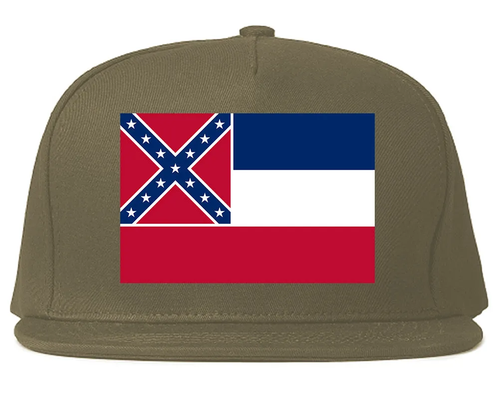 Mississippi State Flag MS Chest Mens Snapback Hat
