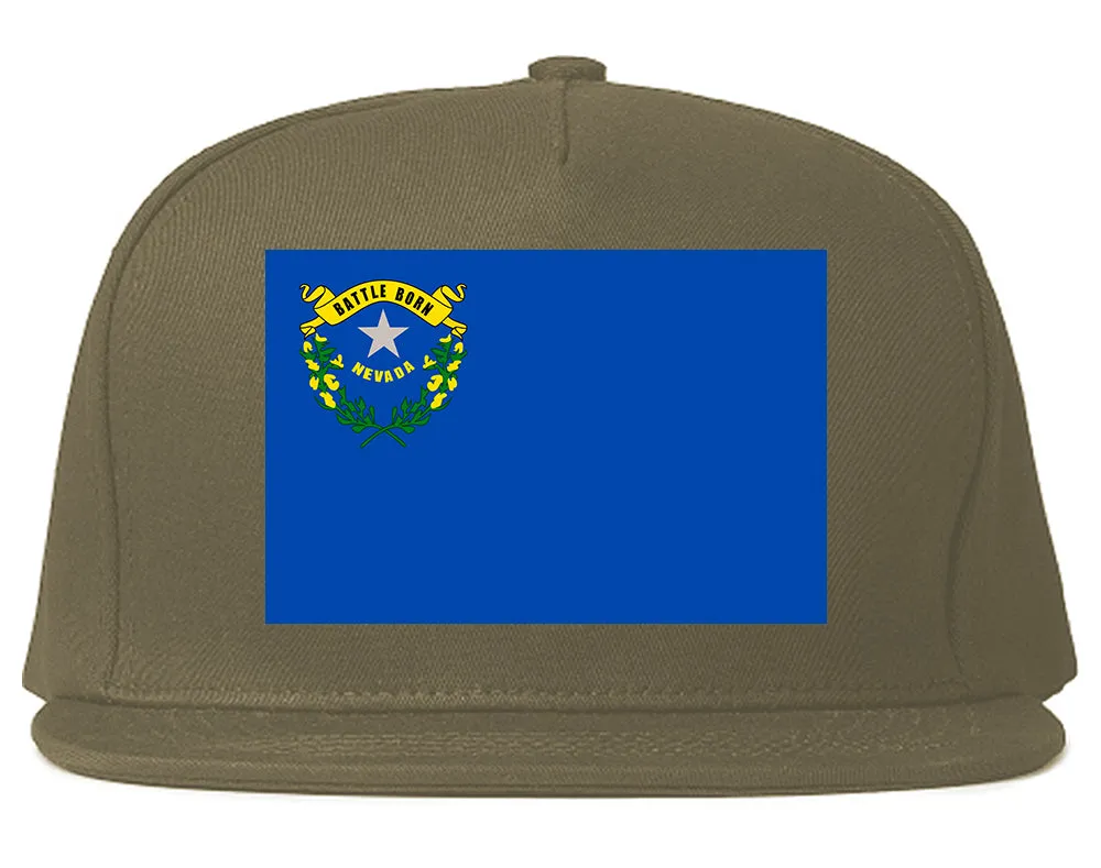 Nevada State Flag NV Chest Mens Snapback Hat