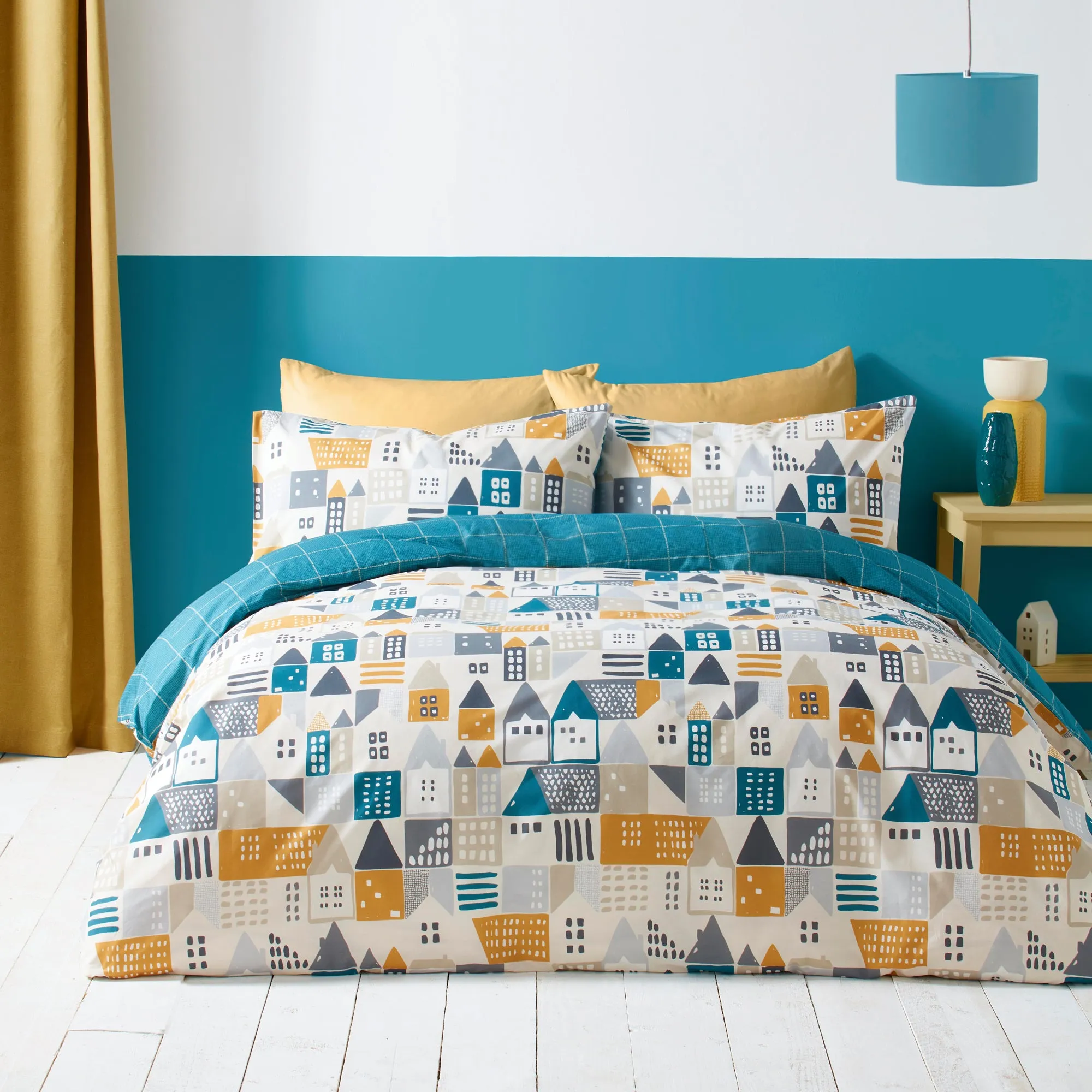 Nordica Duvet Cover Set by Fusion in Teal