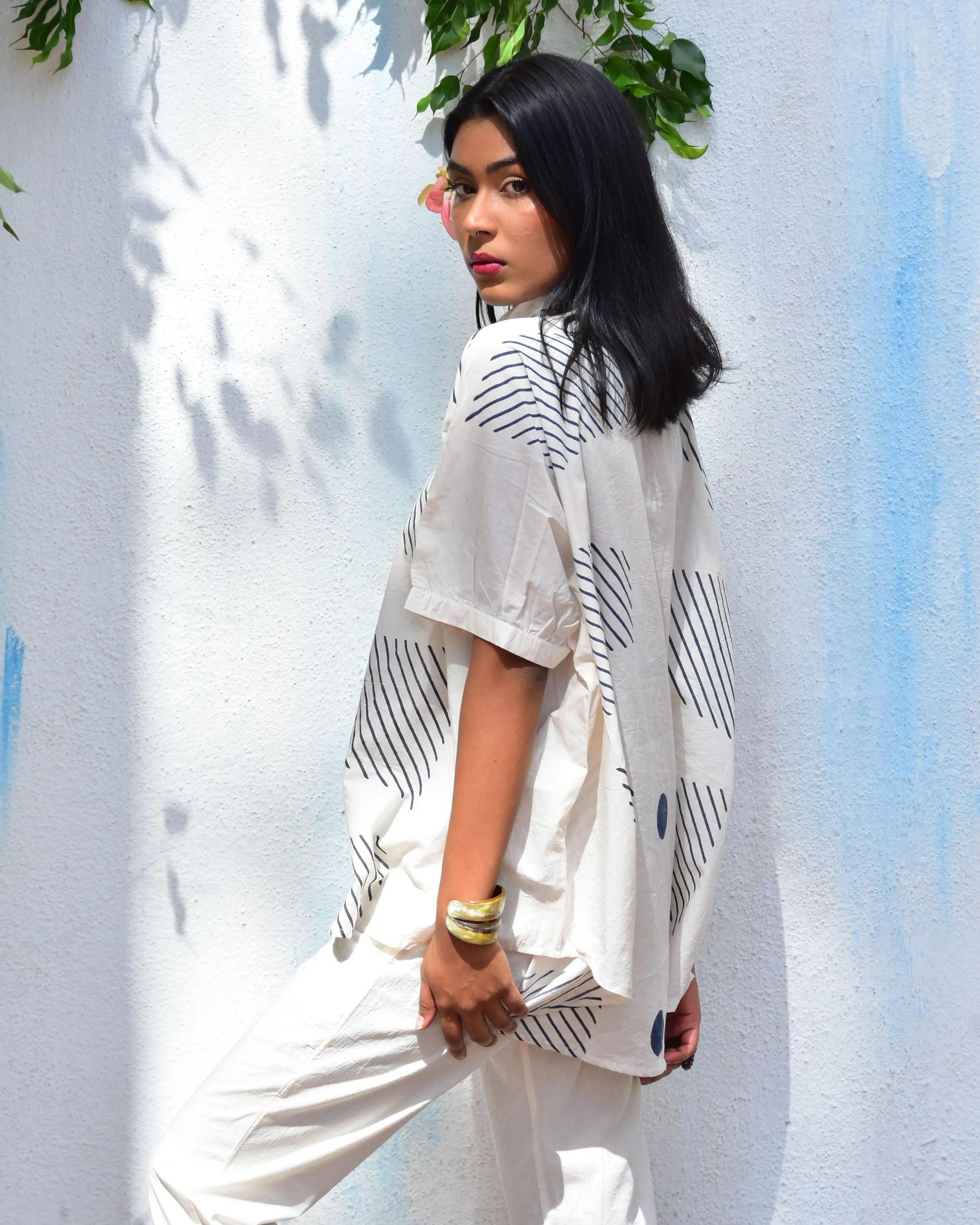 Opulent Whispers Handblockprinted Cotton Top - Vnmn