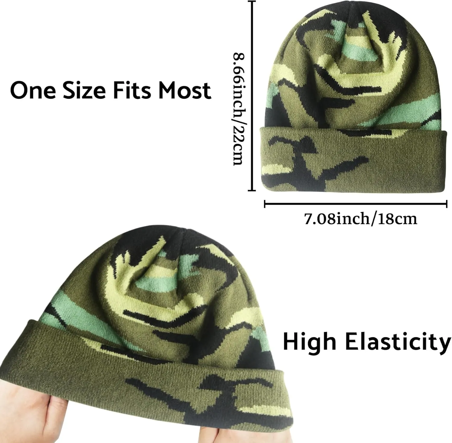 PFFY Beanie for Men Women Unisex Knit Cuffed Plain Winter Beanies Hats Skull Cap