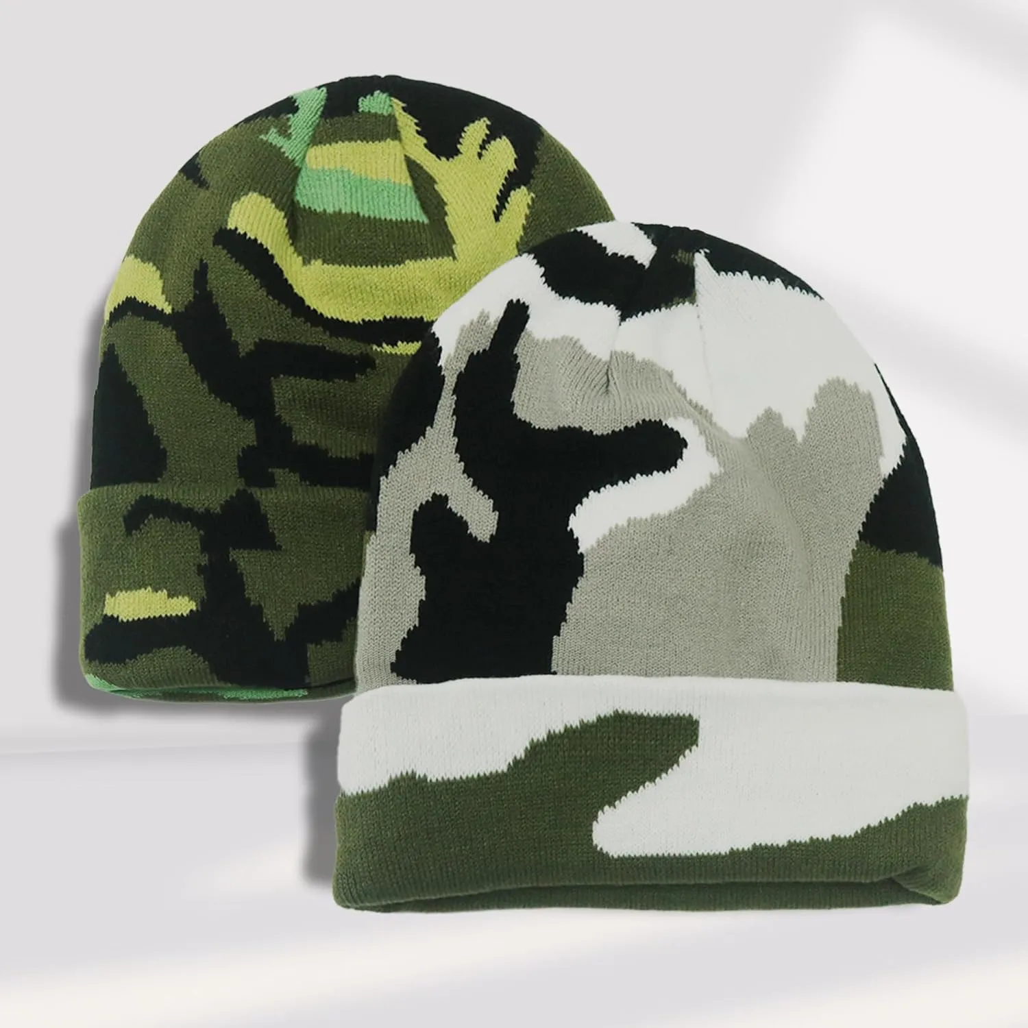 PFFY Beanie for Men Women Unisex Knit Cuffed Plain Winter Beanies Hats Skull Cap