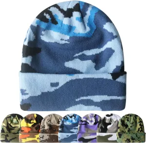 PFFY Beanie for Men Women Unisex Knit Cuffed Plain Winter Beanies Hats Skull Cap