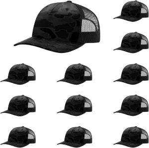 Richardson 112FP & 112PFP Classic Fit Five-Panel Adjustable Snapback Trucker Cap | OSFM | Bulk Packs Available