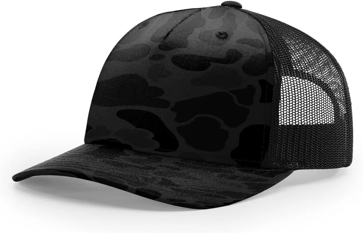 Richardson 112FP & 112PFP Classic Fit Five-Panel Adjustable Snapback Trucker Cap | OSFM | Bulk Packs Available