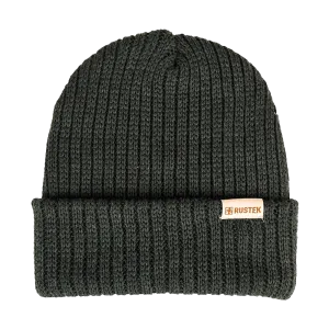 Rustek Double Rib 100% Merino Wool Beanie | Green