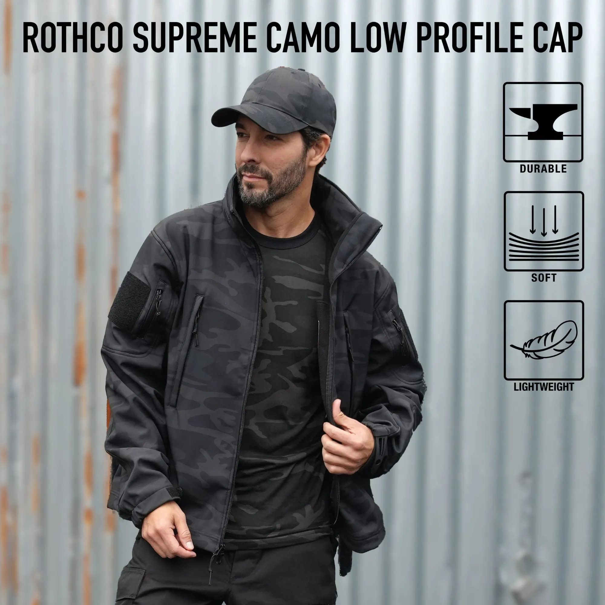 Sky Blue Camouflage - Military Low Profile Adjustable Baseball Cap