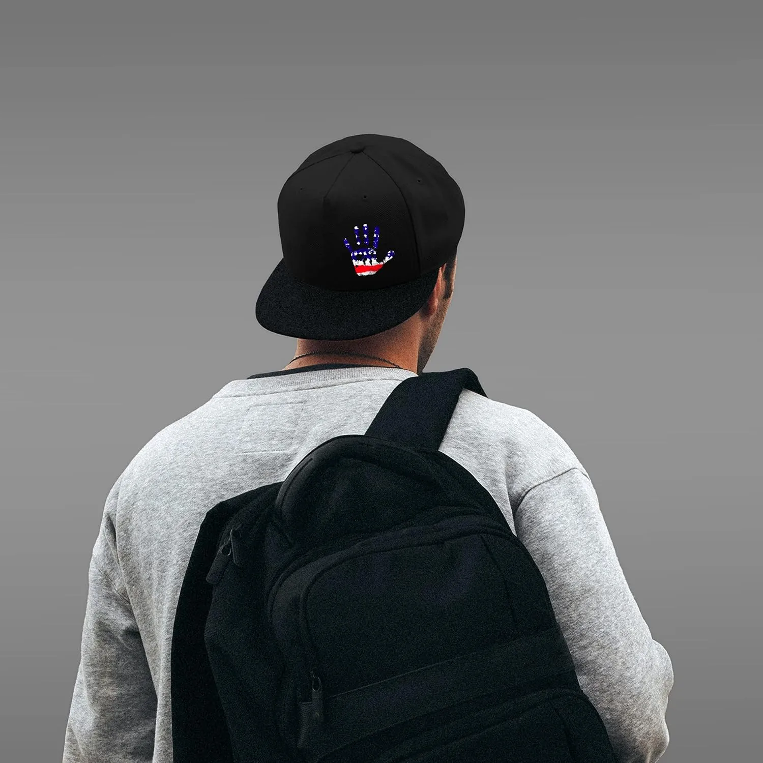 Snapback Hats for Men Flat Bill Black Adjustable Baseball Cap Trucker Hat for Dad American Flag Pirate Skull Caps Cool