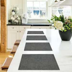 Sophia Placemat | Charcoal - Premium Vinyl Mat