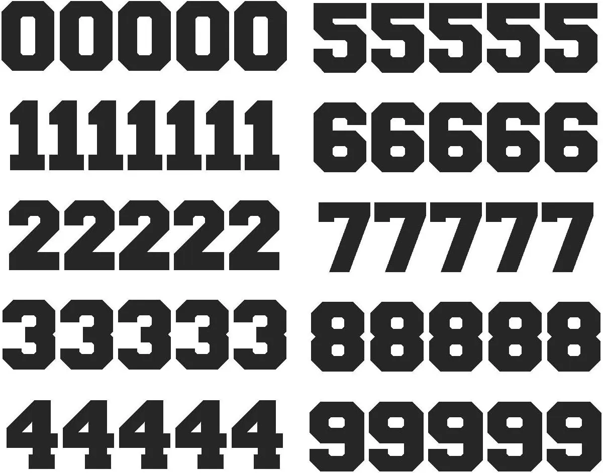 Sports Helmet Numbers 1" by Chalkallaboutit Baseball, Hockey, Football and Lacrosse