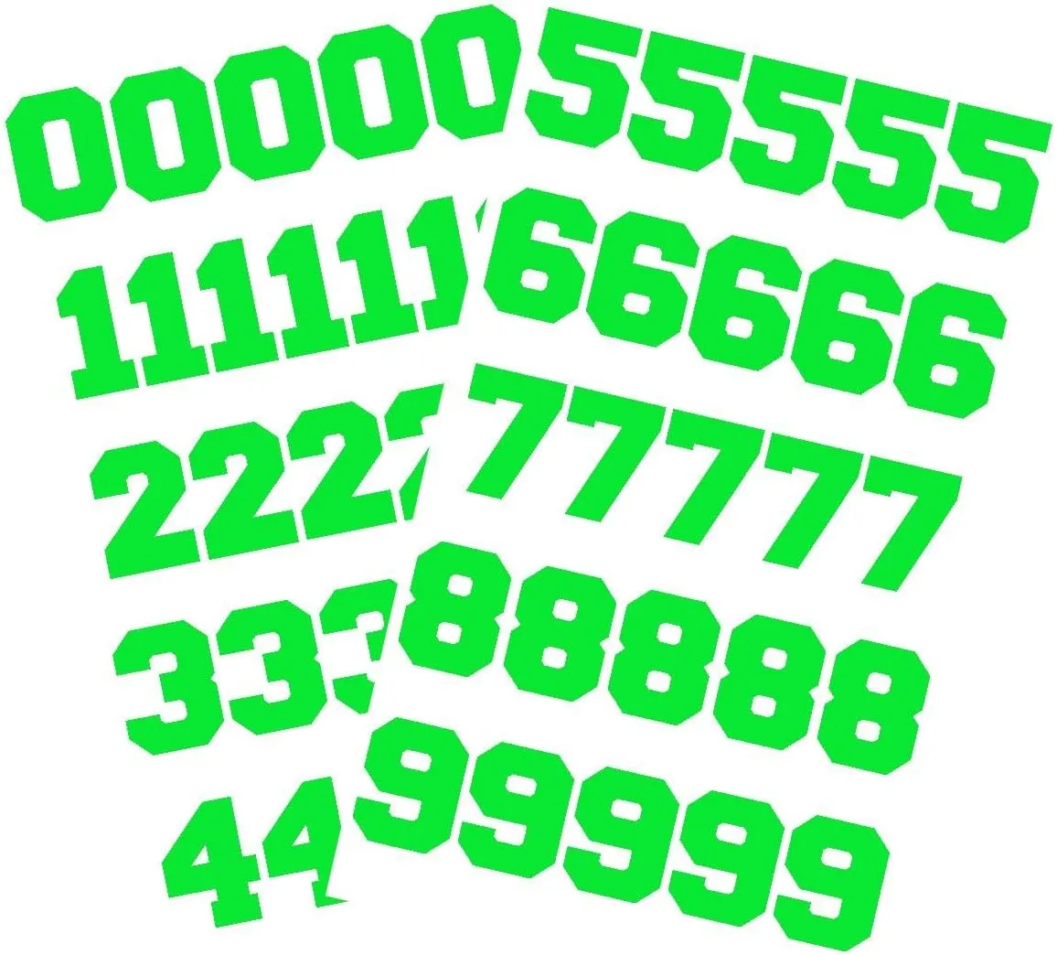 Sports Helmet Numbers 1" by Chalkallaboutit Baseball, Hockey, Football and Lacrosse